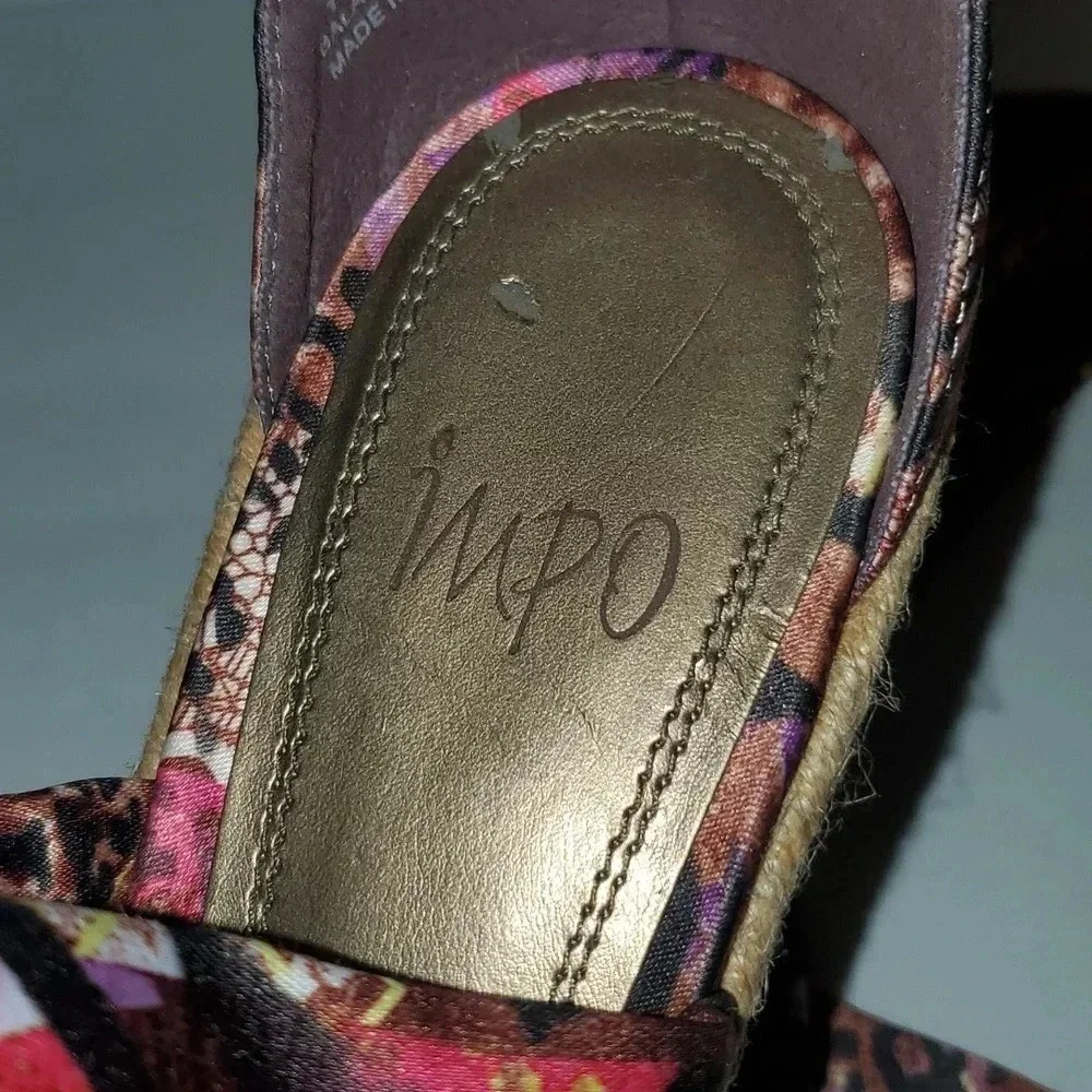 Impo Tipsy Wedge Strap Up Espadrilles Size 10M